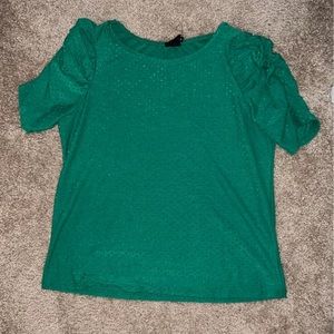 green blouse